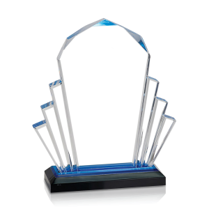 (image for) Blue Faceted Impress Acrylic Award - Large