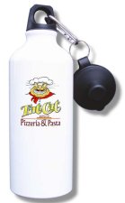 (image for) Fat Cat Pizzeria and Pasta Water Bottle - White