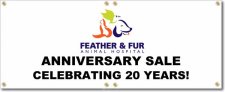 (image for) Feather & Fur Animal Hospital Banner Logo Center