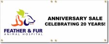 (image for) Feather & Fur Animal Hospital Banner Logo Left