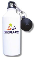 (image for) Feather & Fur Animal Hospital Water Bottle - White