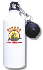 (image for) Fiesta Auto Insurance Water Bottle - White