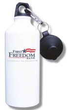 (image for) First Freedom Bank Water Bottle - White