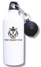 (image for) First Priority Title Water Bottle - White