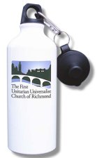 (image for) First UU Church of Richmond Water Bottle - White