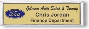 (image for) Gilman Auto Sales & Towing Silver Small Executive Badge