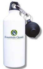 (image for) Fountain Quail Water Managment, LLC Water Bottle - White