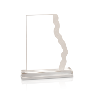 (image for) Clear Frosted Waterfall Edge Acrylic Award - Small