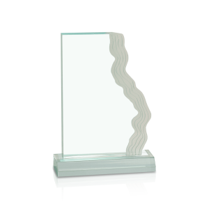 (image for) Jade Frosted Waterfall Edge Acrylic Award - Small