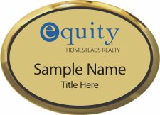 (image for) Equity Real Estate Oval Executive Gold Badge