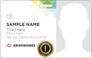 (image for) GradImages Horizontal Photo ID Badge with Serving Since Pin