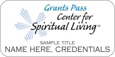 (image for) Grants Pass Center for Spiritual Living White Badge