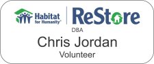 (image for) Habitat for Humanity ReStore Standard White badge with DBA