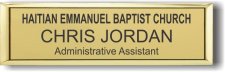 (image for) Haitian Emmanuel Baptist Church Small Executive Gold Badge