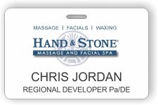 (image for) Hand & Stone Massage Large White Badge
