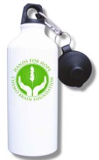 (image for) Hands for Hope Chemo Brain Found Water Bottle - White