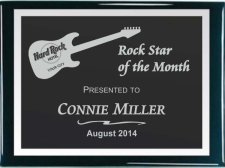 (image for) Hard Rock Hotel Rock Star of the Month Plaque