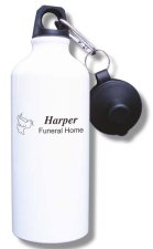 (image for) Harper Funeral Home Water Bottle - White