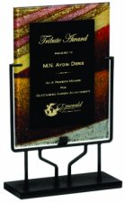 (image for) Harvest and Black Acrylic Art Plaque with Iron Stand