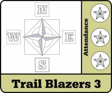 (image for) Trail Blazers 3 Full Color Sublimated Badge - Harvest Baptist