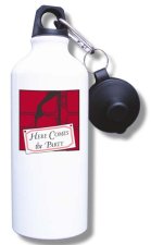 (image for) Here Comes the Party Water Bottle - White