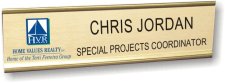 (image for) Home Values Realty Gold Name Plate