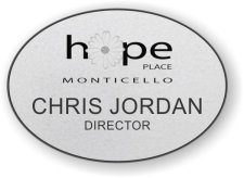 (image for) HopePlace Monticello Silver Oval Badge