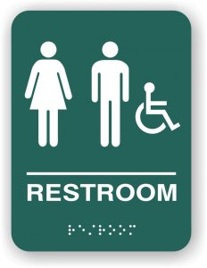 (image for) HT220 - Hawthorn Unisex Restroom Sign