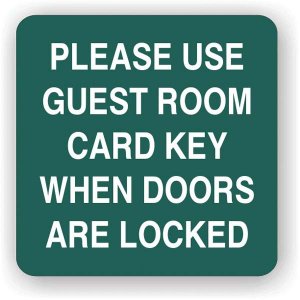 (image for) HT845 - Hawthorn Please Use Guest Key