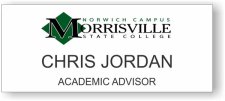 (image for) Morrisville State College White Square Corner Badge