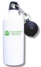 (image for) Humane Society of Monroe County Water Bottle - White
