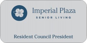 (image for) Imperial Plaza Blank Resident Council President Silver Badge