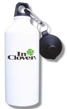 (image for) In Clover Water Bottle - White
