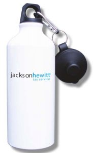 (image for) Jackson Hewitt Tax Service Water Bottle - White