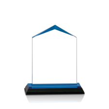 (image for) Blue Jewel Corner Acrylic Award - Small