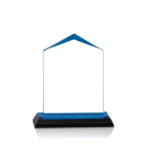 (image for) Blue Jewel Corner Acrylic Award - Small