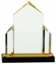 (image for) Gold Jewel Post Impress Acrylic Award - Large