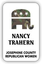 (image for) Josephine County Republican Women White Badge (Camo Version)