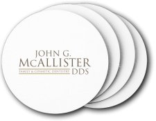 (image for) John G. McAllister DDS Coasters (5 Pack)