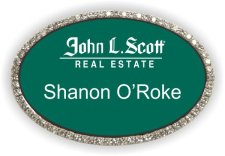 (image for) John L. Scott Real Estate Silver Bling Green Badge
