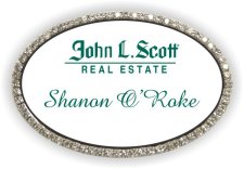 (image for) John L. Scott Real Estate Silver Bling White Badge