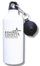 (image for) Kendall County Econ. Dev. Corp. Water Bottle - White