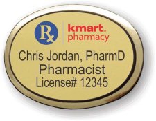 (image for) Kmart Pharmacy Executive Oval Gold Badge