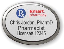 (image for) Kmart Pharmacy Executive Oval Silver Badge
