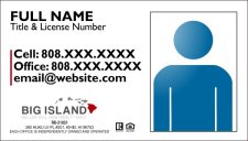 (image for) Keller Williams Big Island Photo Business Cards White Plain - Pack of 500