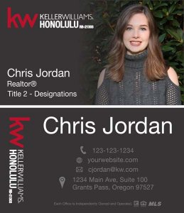 (image for) Keller Williams Honolulu Business Cards Style B - Pack of 500