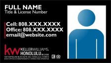 (image for) Keller Williams Honolulu Photo Business Cards Black Plain - Pack of 500