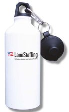(image for) LaneStaffing, Inc. Water Bottle - White