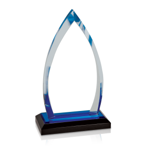 (image for) Blue Oval Impress Acrylic Award - Large