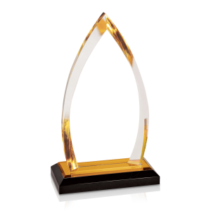 (image for) Gold Oval Impress Acrylic Award - Large